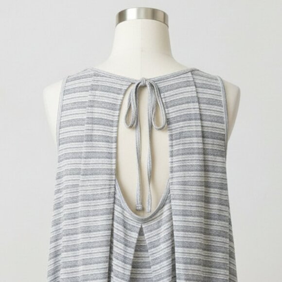 NWOT Free People Ivory Navy High-Low Tie Tank XS - Picture 6 of 12